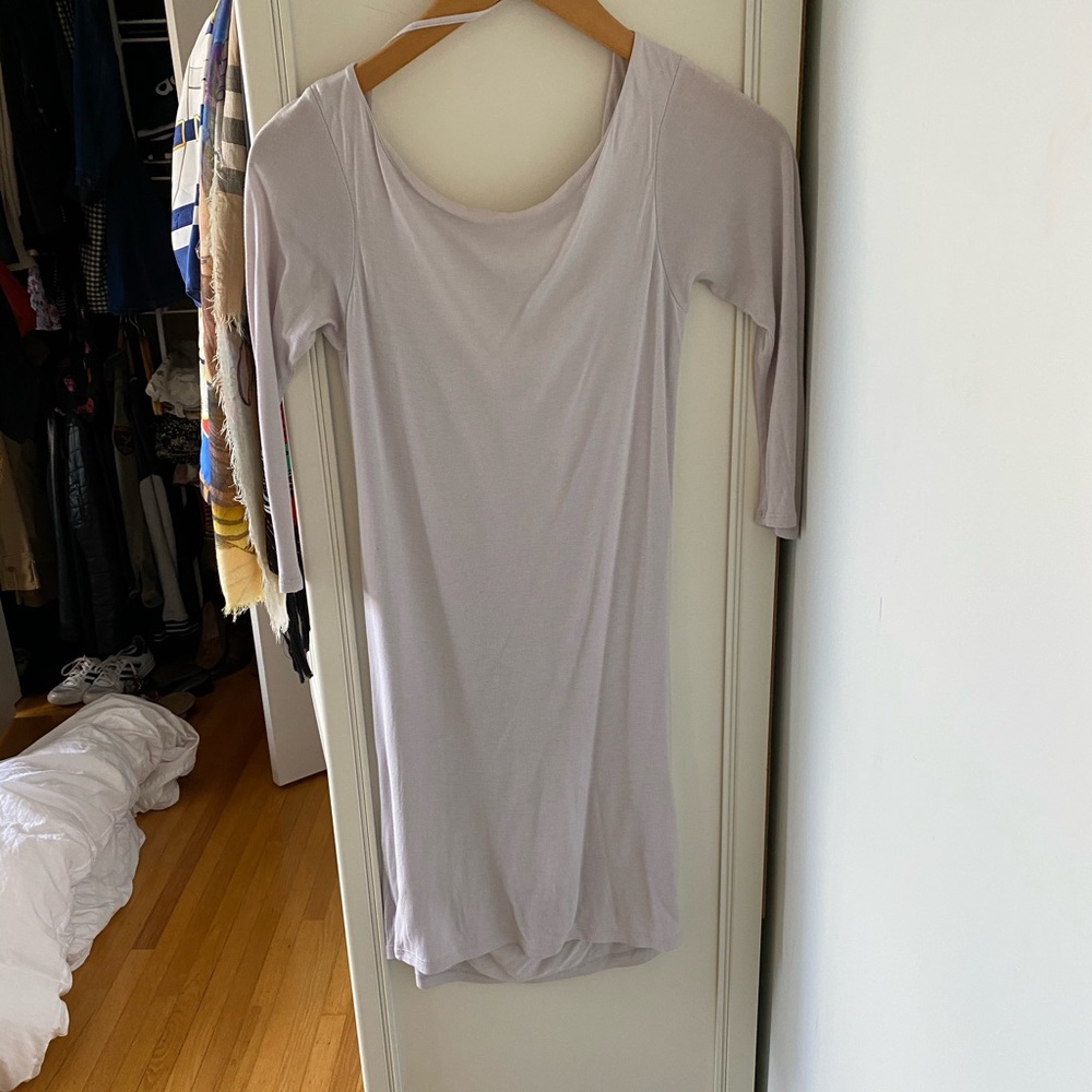 Zara Purple Midi Scoop back Dress - Picture 4 of 5